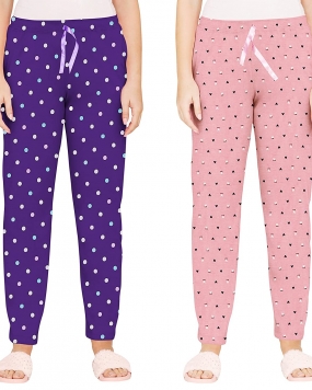 Kuchipoo Women Regular Fit 100% Cotton Pajamas 