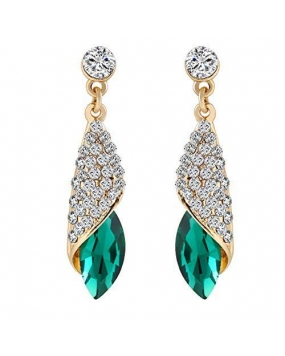 YouBella Gold-plated Base Metal and Crystal Drop Earrings for Women & Girls