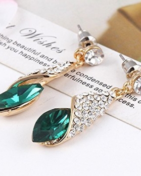 YouBella Gold-plated Base Metal and Crystal Drop Earrings for Women & Girls